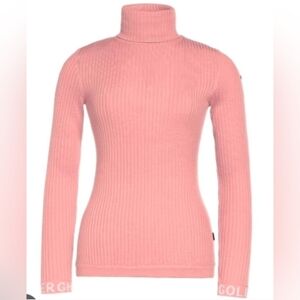 NWT•Goldbergh MIRA Long sleeve Women's Pink Turtleneck Sweater•Cotton Candy•SM🩷